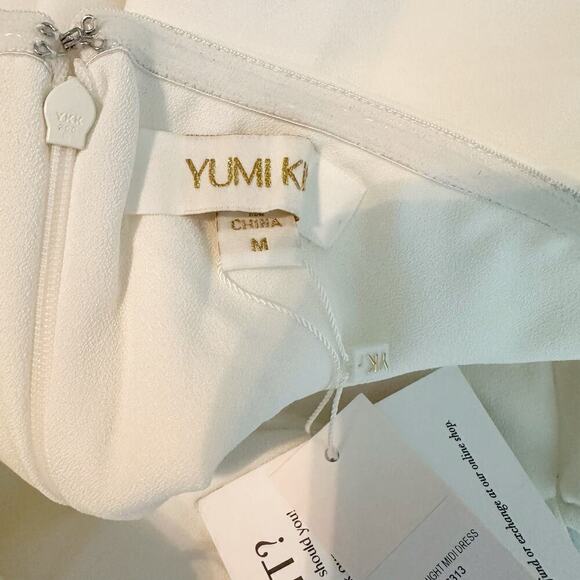 Yumi Kim Glamour Strapless White Midi Dress Size Medium - Picture 5 of 10